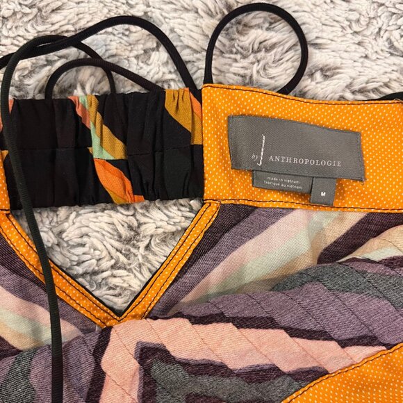 Anthropologie Runi Chevron Slip Dress Women's Size Medium - Picture 8 of 8